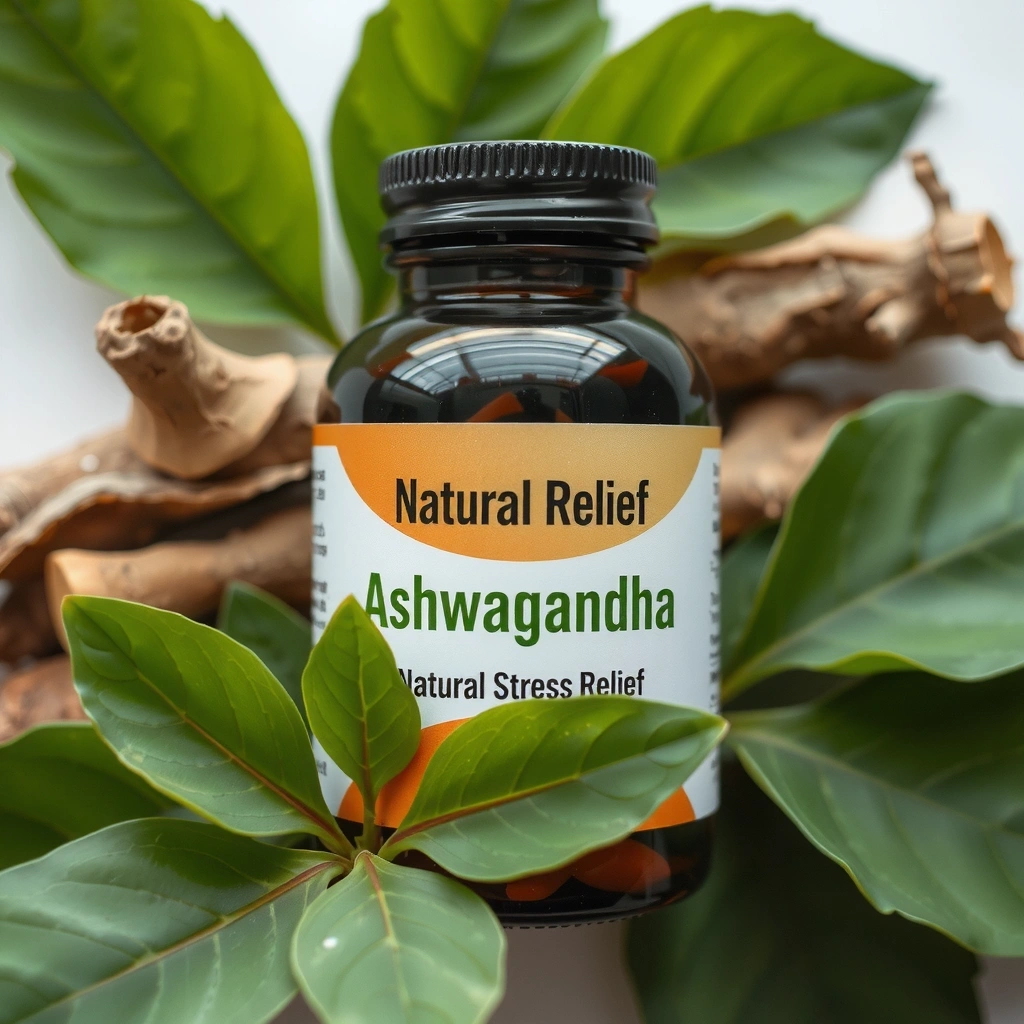 Suplemento de Ashwagandha para el estrés.